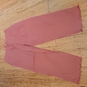 Band of Gypsies Pink Frayed Hem Trousers